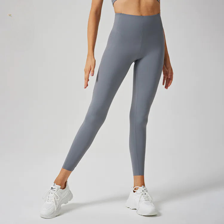 Women Sports Bra & Leggings Yoga Pants Cord Set - Gray