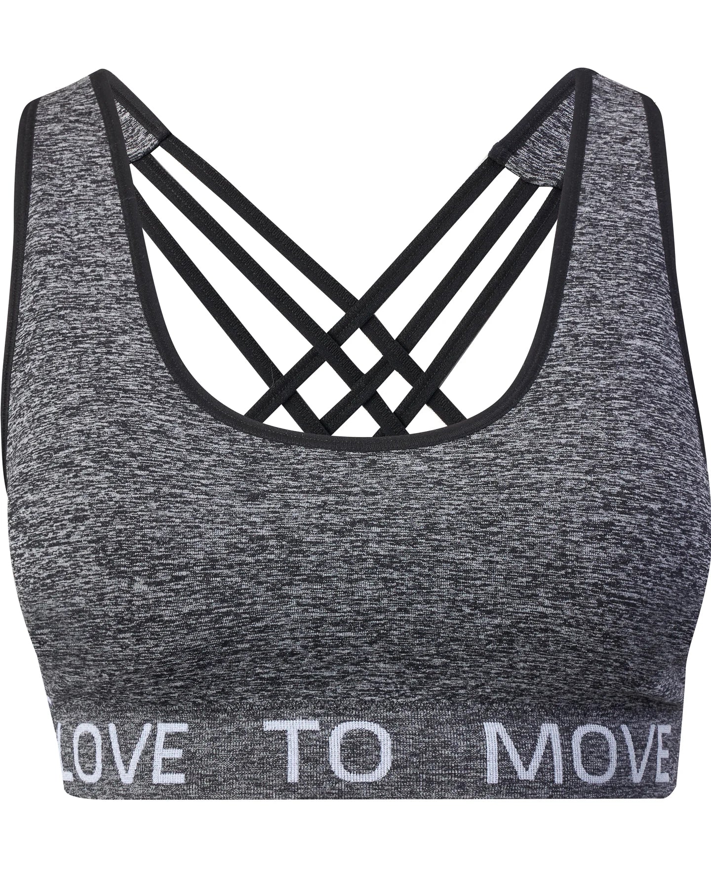 Women's Seamless Sports Crop in black grey