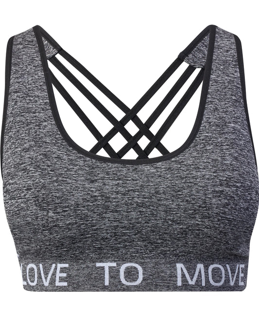 Women's  Seamless Sports Crop in black grey