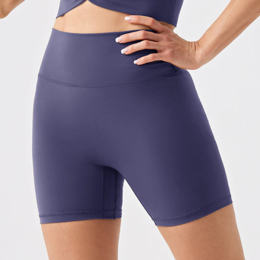 Breathable Tulip Hem Sports Shorts - purple